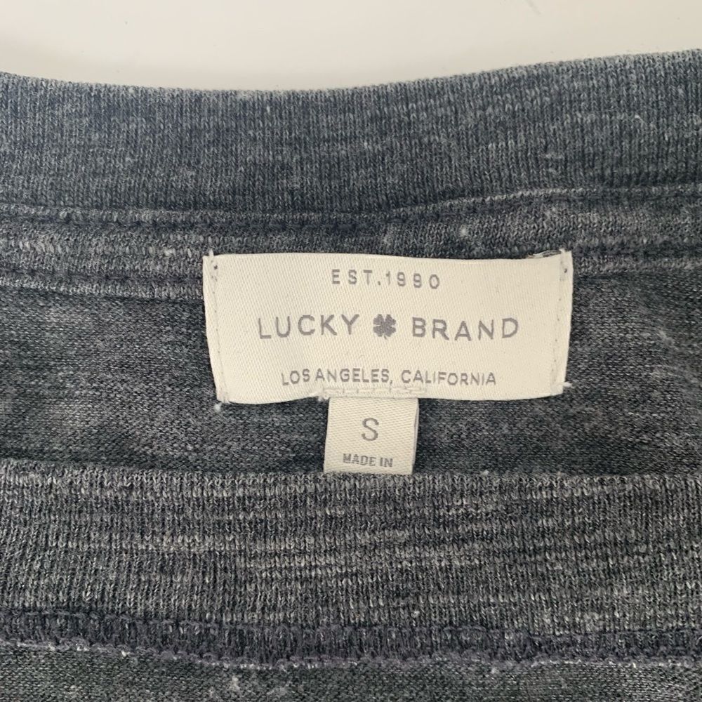 🎃LUCKY SUPER SOFT CHARCOAL GREY COTTON TEE … - Picture 6 of 6